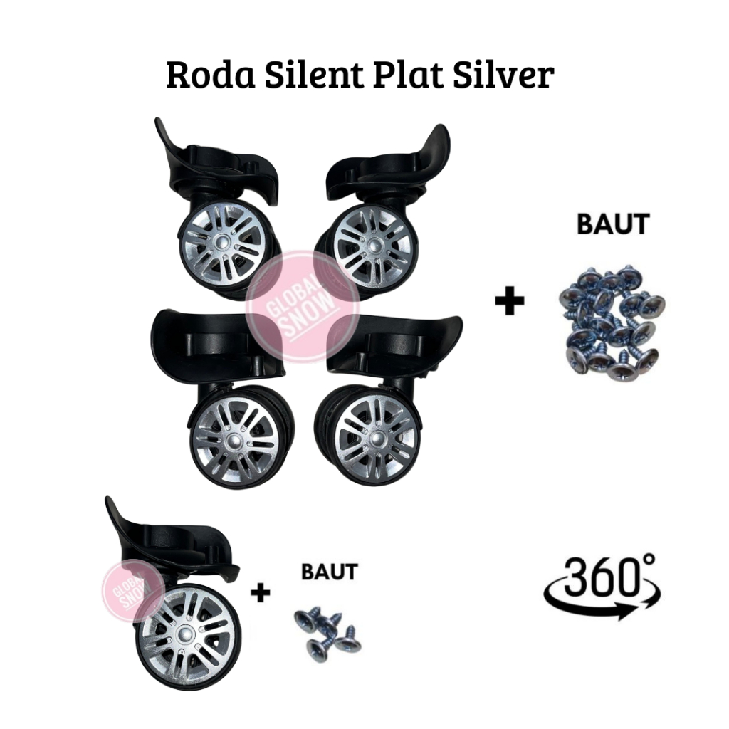 Jual Roda Koper Double Wheel ABS SILENT utk Uk. Koper 16,17,18, 20, 22 ...