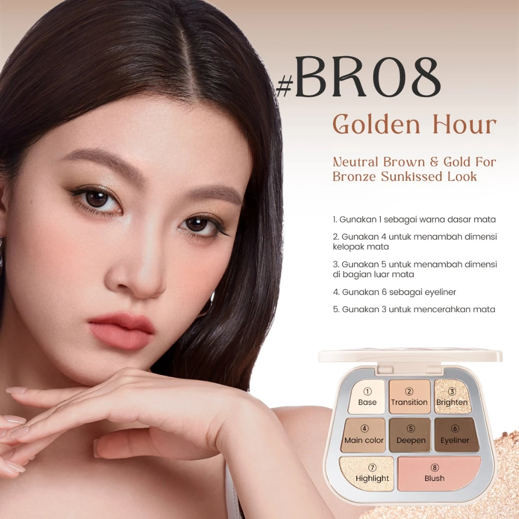 Jual FOCALLURE (E09) 8-color Eyeshadow Palette Matte Shimmer High ...