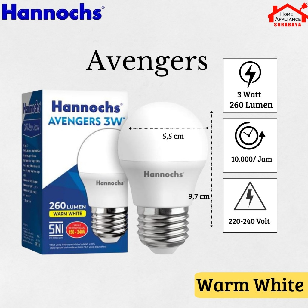 Lampu Bohlam LED Hannochs Avenger 3 Watt