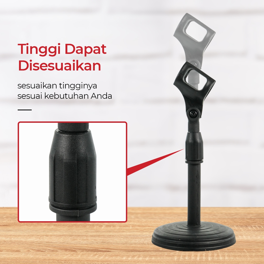 Jual Stand Mikrofon Desktop Disc Microphone Adjustable Height - L3 ...