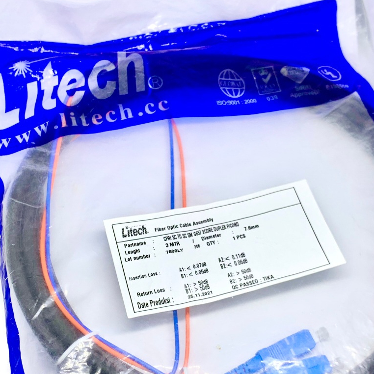 Jual LITECH Patch Cord Outdoor Duplex SC UPC 3m Patchcord | Shopee ...