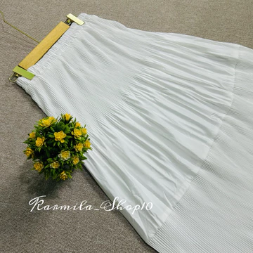 Angela Skirt Rok Maxi Susun DUA Plisket Lidi Mayung Rok Plisket Lidi Cabang Ruflle Pleated Skirt
