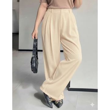 Kulot Loose Pants 332 Trousers Wanita Highwaist Jumbo Semiwool Premium Celana Kulot Wanita