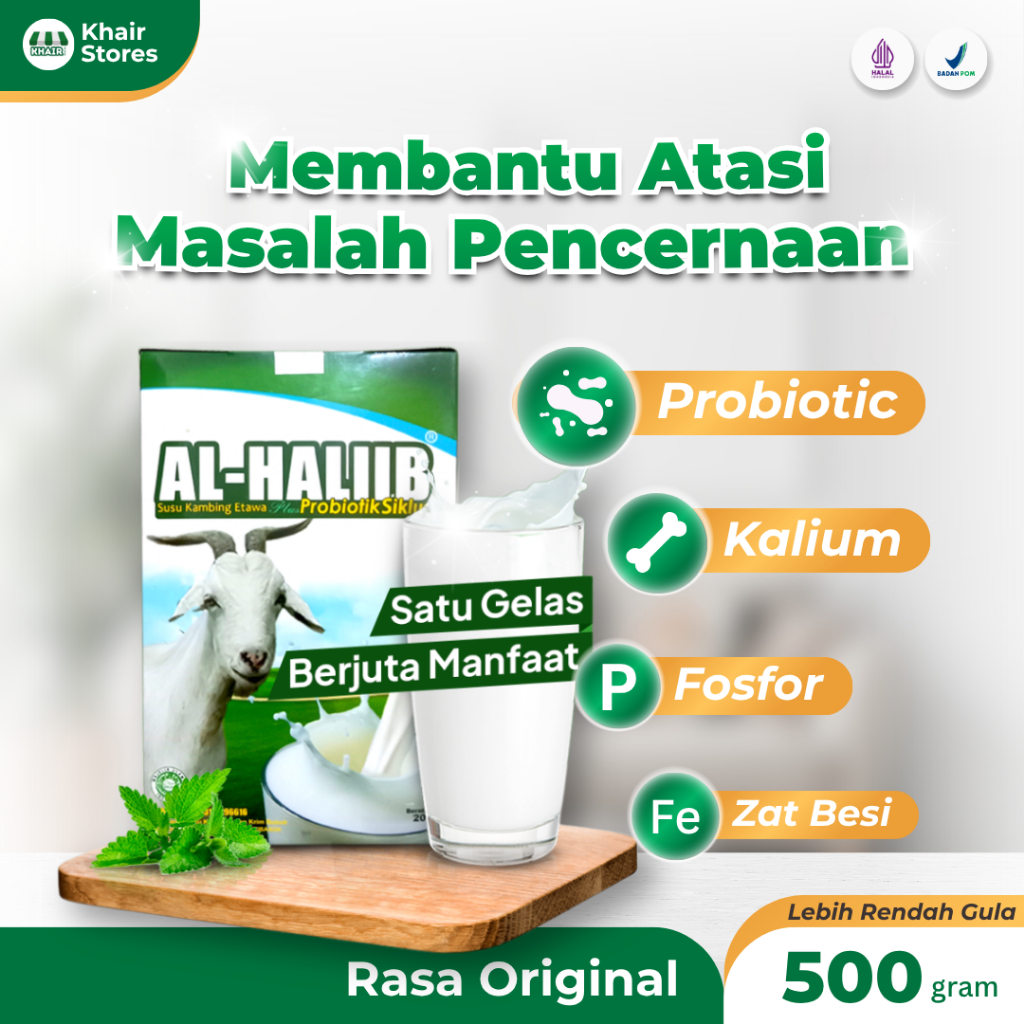Jual Susu Kambing Etawa Al Halib 500g Probiotik Rasa Original Rendah ...