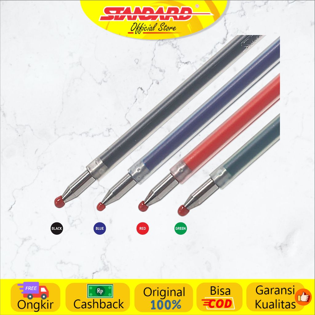 Standard - Refill Pulpen Quattro 0.5  / 0.7 - Gel  ( Isi Pulpen / Pena / Ballpoint ) (2)