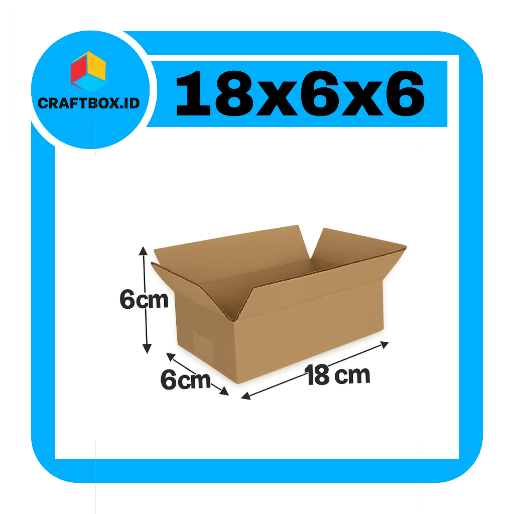 Produktbild von 25x Versandbox 18x6x6 Zoll – Wellpappkarton, Leicht, 32 ECT, Aus USA