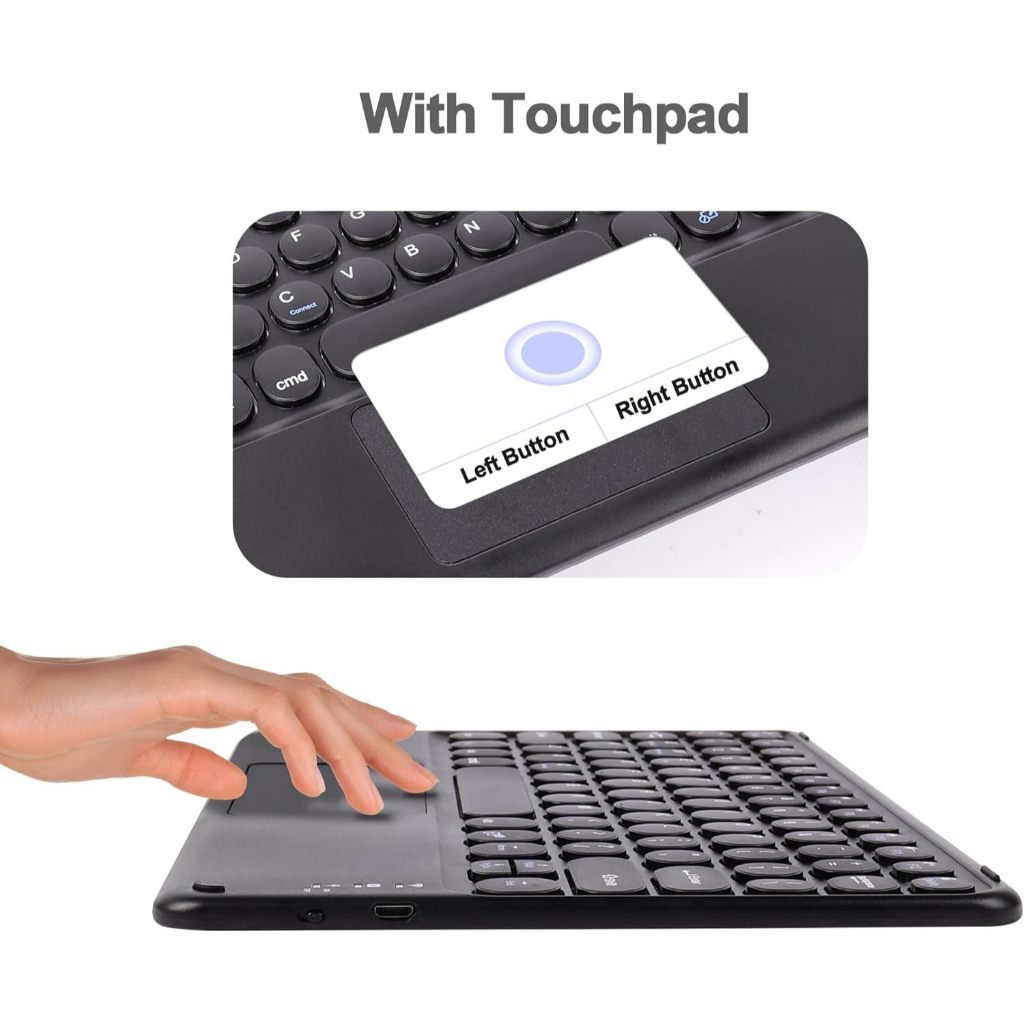 Jual Keyboard Portable 250C With Touchpad Wireless Bluetooth Keyboard ...