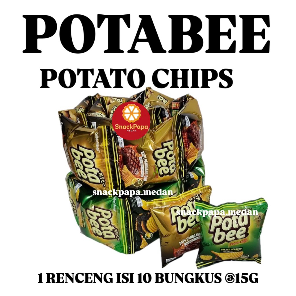 Jual POTABEE POTATO CHIPS [1 RENCENG ISI 10 BUNGKUS @15G] | POTA BEE ...