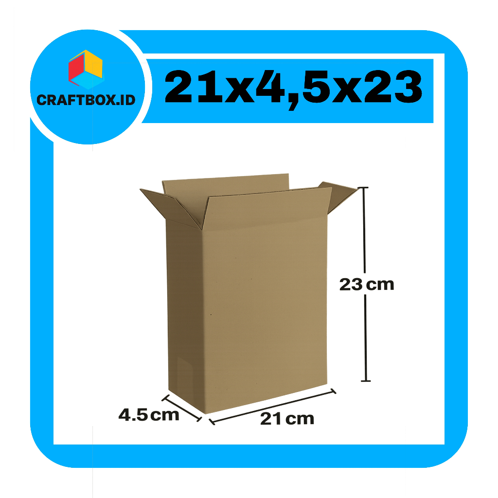 Jual kardus packing UK 21x4,5x23 kardus polos kardus packing kecil ...