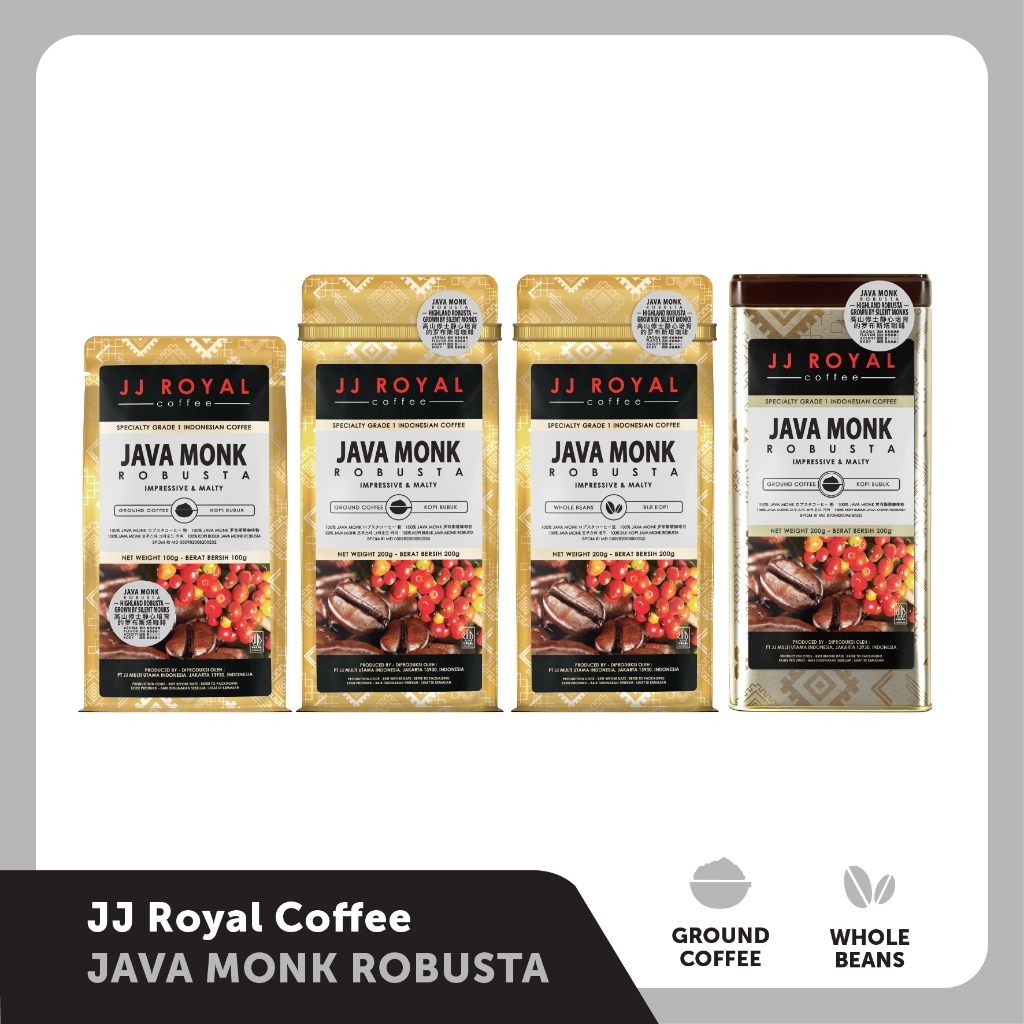 Jual JJ Royal Coffee Java Monk Robusta | Shopee Indonesia