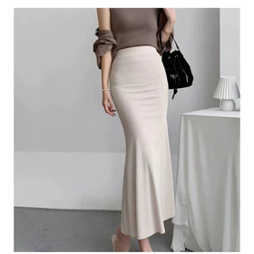 Belle Mermaid Flare Skirt Satin– Rok Maxi Panjang Wanita Elegan Nyaman