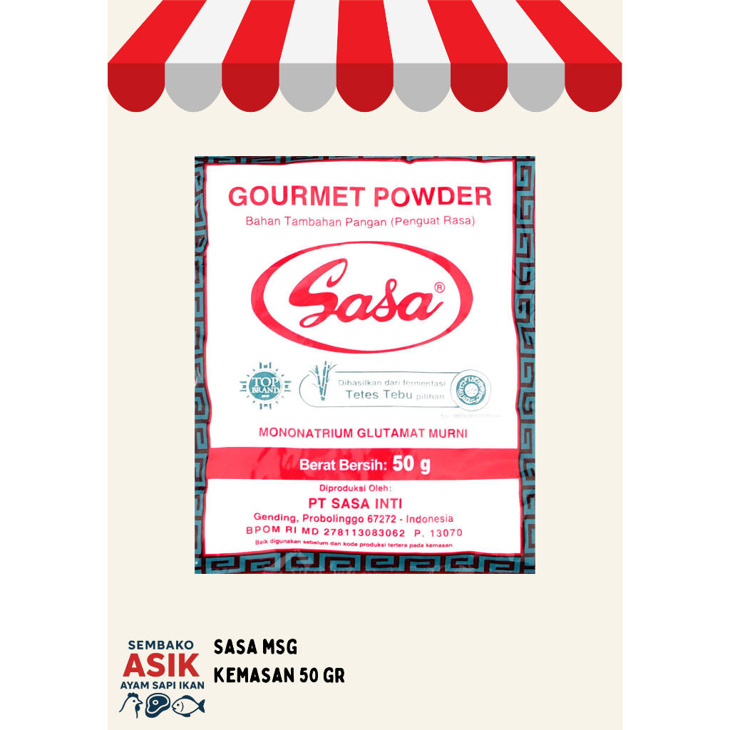 Jual SASA MSG Penyedap Rasa Kemasan 50 gr | Shopee Indonesia