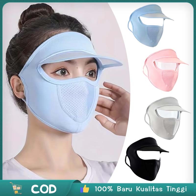 Jual Masker Topi Pelindung Wajah Topi Visor Masker Penutup Topi Visor ...