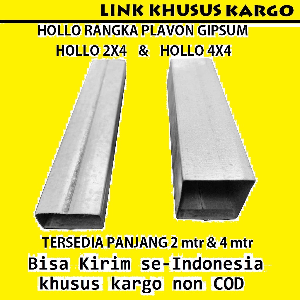 Jual Hollo Galvanis 2x4 4x4 Plafon Holow Galvalum Holo Baja Hollow ...