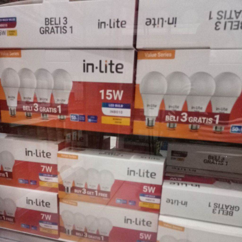 Jual lampu inlite INB010 value LED bulb pack pack 5 Watt 7 Watt 9 Watt ...