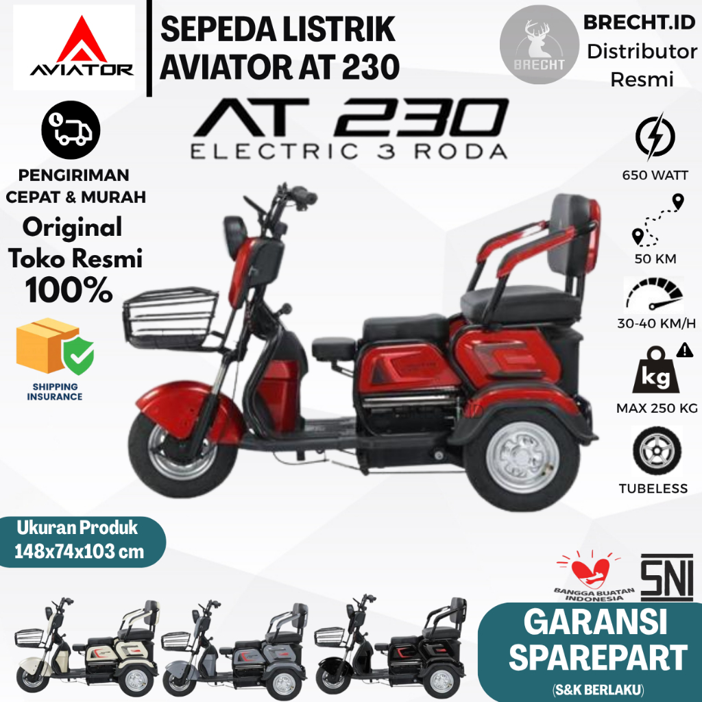 Sepeda Listrik AVIATOR AT 230 Electric E Bike 650 Watt By Pacific Roda Tiga