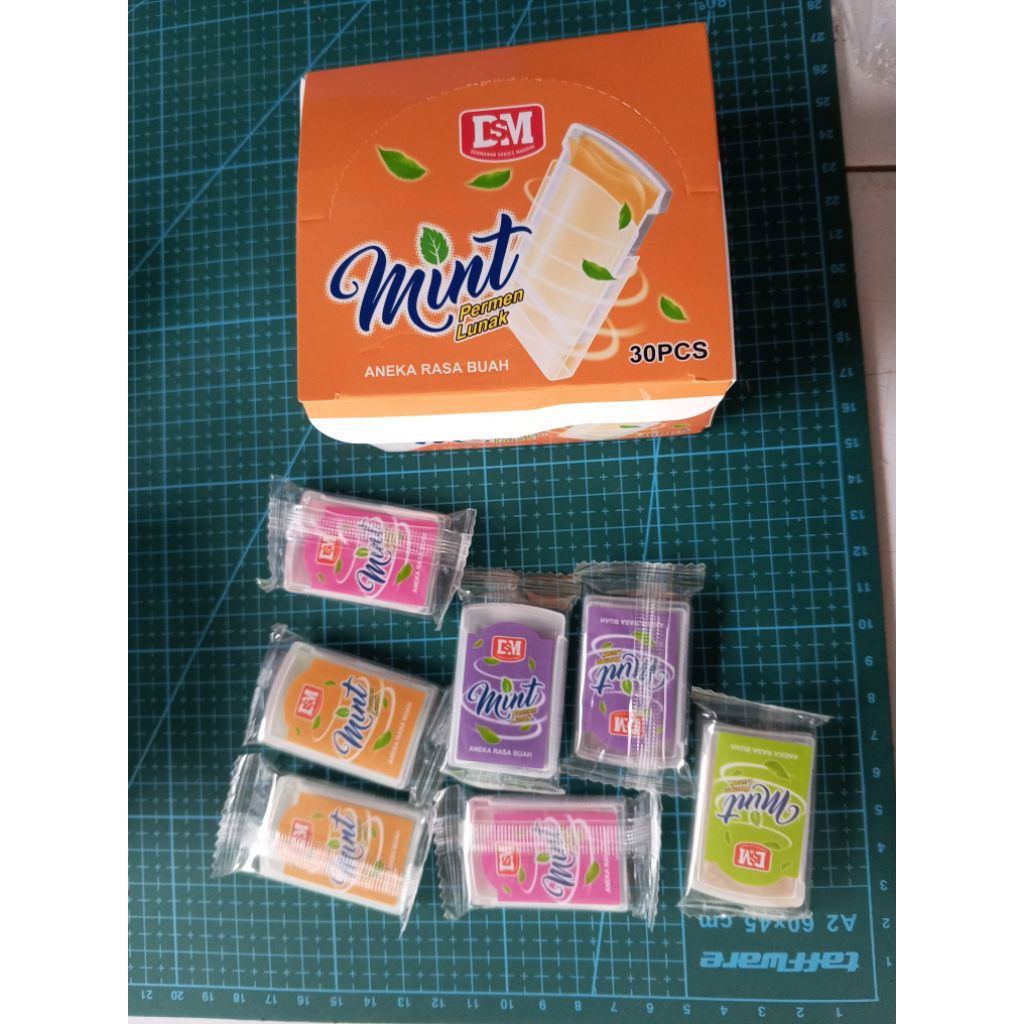 Jual permen mint permen lunak aneka rasa, 1 pak isi 30 pcs | Shopee ...