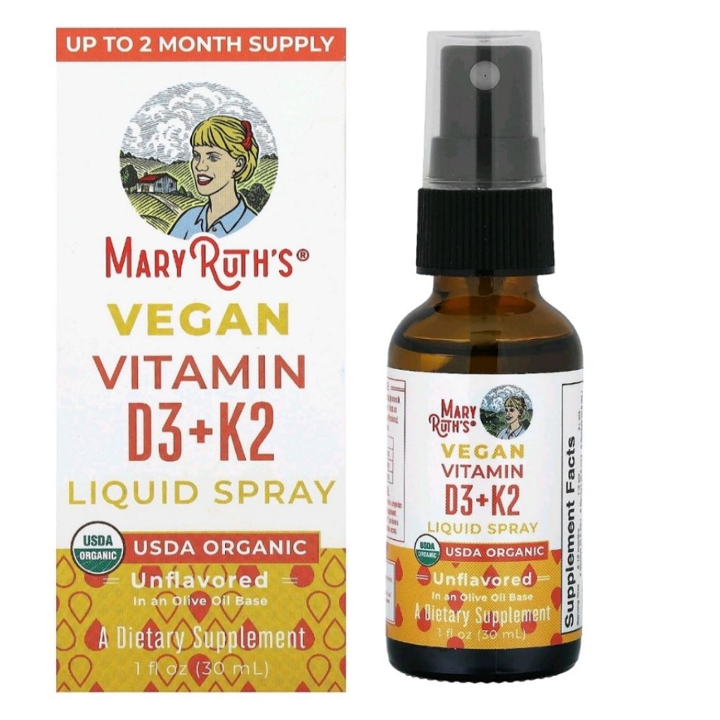 Jual Mary Ruth's Vegan Vitamin D3 + K2 Liquid Spray - 30 ml | Shopee ...