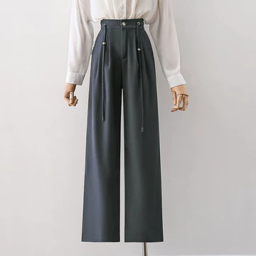 GDTIMA Celana Kulot Wanita Highwaist Casual Celana Panjang Pants