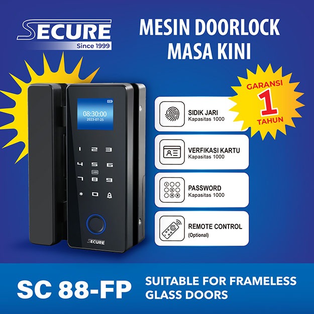 Jual SECURE Mesin Absensi/ absen/ Fingerprint/ sidik jari/ door lock ...