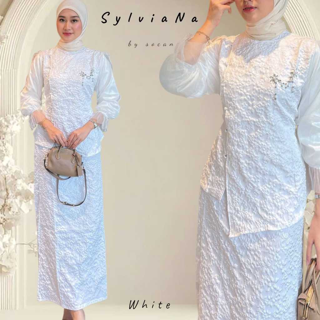 Jual SylviaNa - set rok | setelan 2in1 | oneset atasan dan rok bahan ...