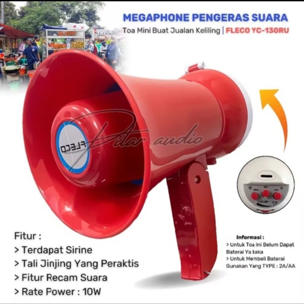 Jual cod hw-1r megaphone mini toa mini ukuran kecil pengeras suara bisa ...