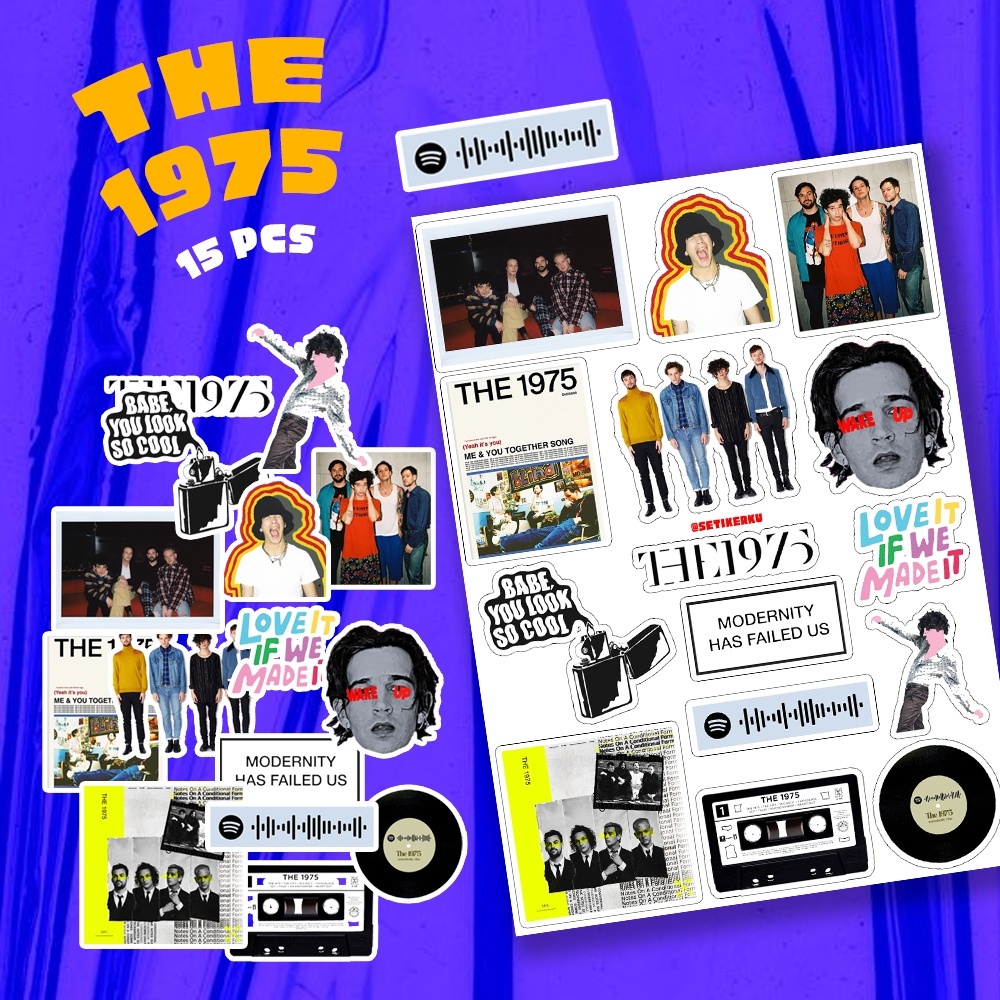Jual THE 1975 Sticker Pack 15pcs | stiker band the 1975 vinyl | Shopee ...