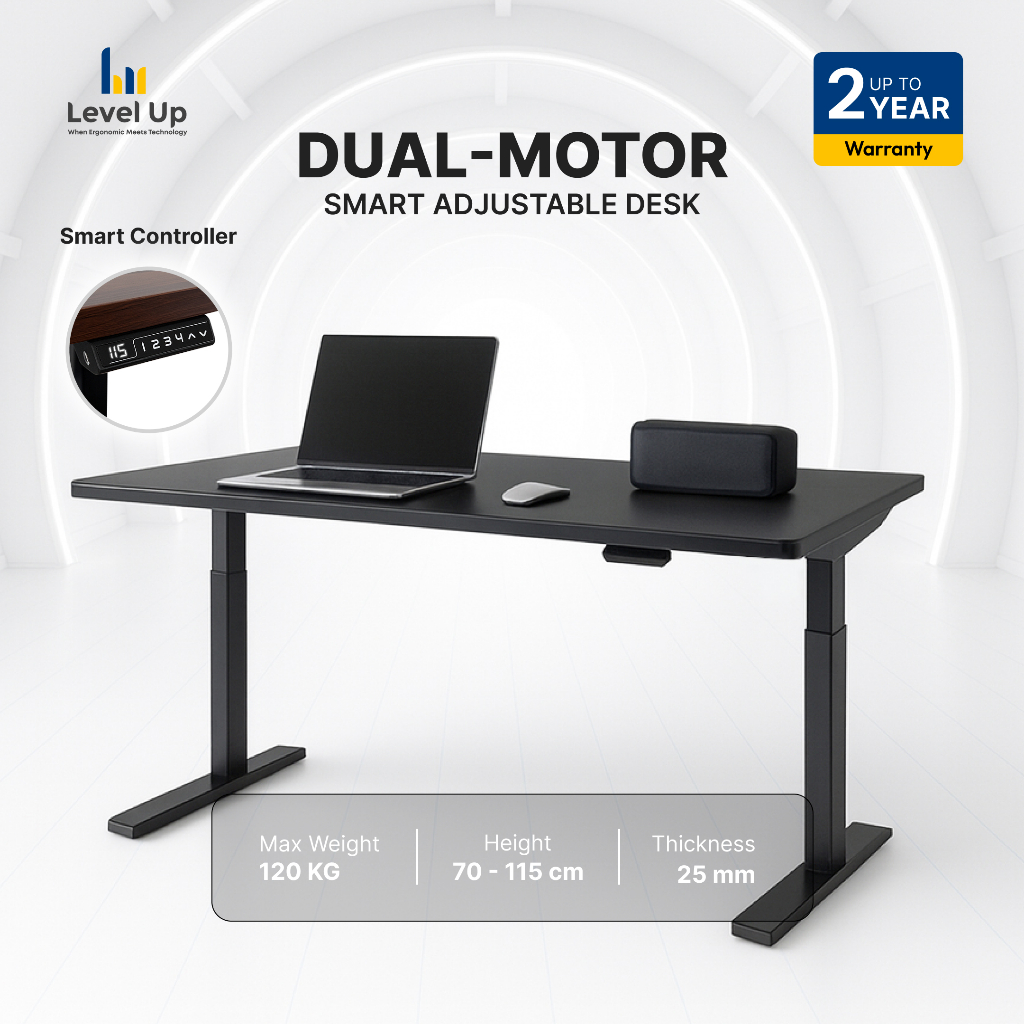 Jual Frame Kaki Meja Kerja Adjustable Electric Standing Desk DUAL MOTOR ...