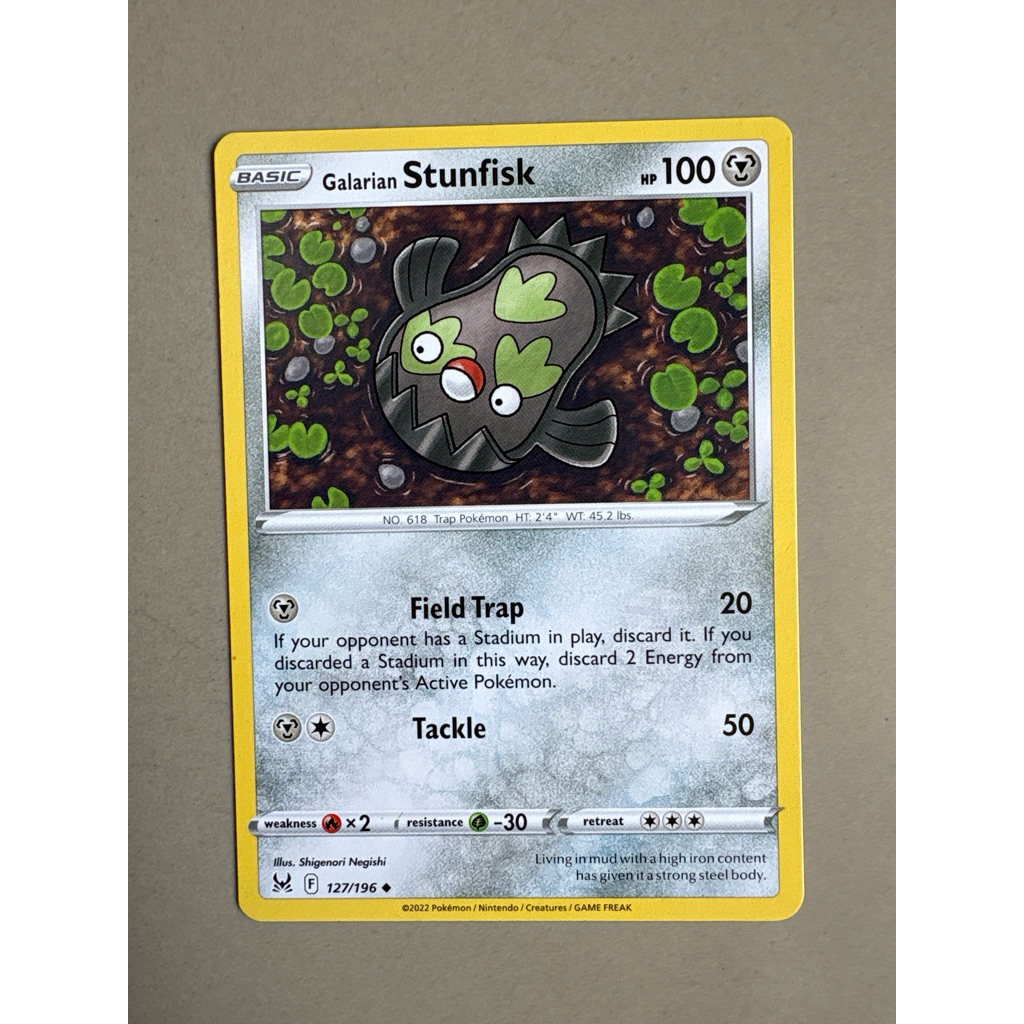 Jual kartu pokemon original common stunfisk 127/196 | Shopee Indonesia