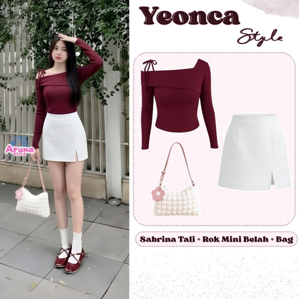 Jual Setelan Liburan Awal Tahun Ala Cewek Korea Kekinian (Blouse ...