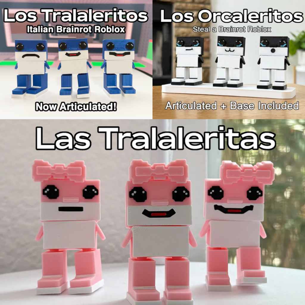 Jual (SET 3PCS) Mainan Pajangan Anomali Steal A Brainrot ROBLOX Las ...