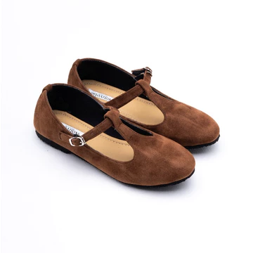 Mary Jane Suade Flatshoes Wanita