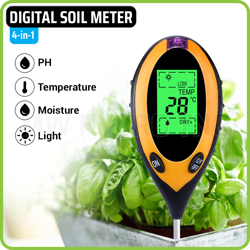 Jual Digital Soil Tester Analyzer 4 in 1 (pH, Moisture, Temperature ...