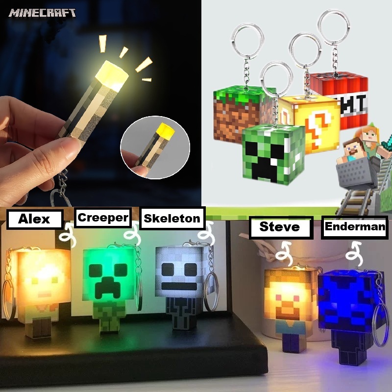 Jual Creative Keychain Character Minecraft Gantungan Kunci Lucu With ...