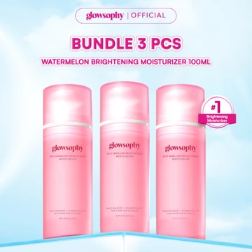 Glowsophy Bundle 3Pcs Watermelon Brightening Moisturizer Niacinamide Mugwort Gel Day And Night