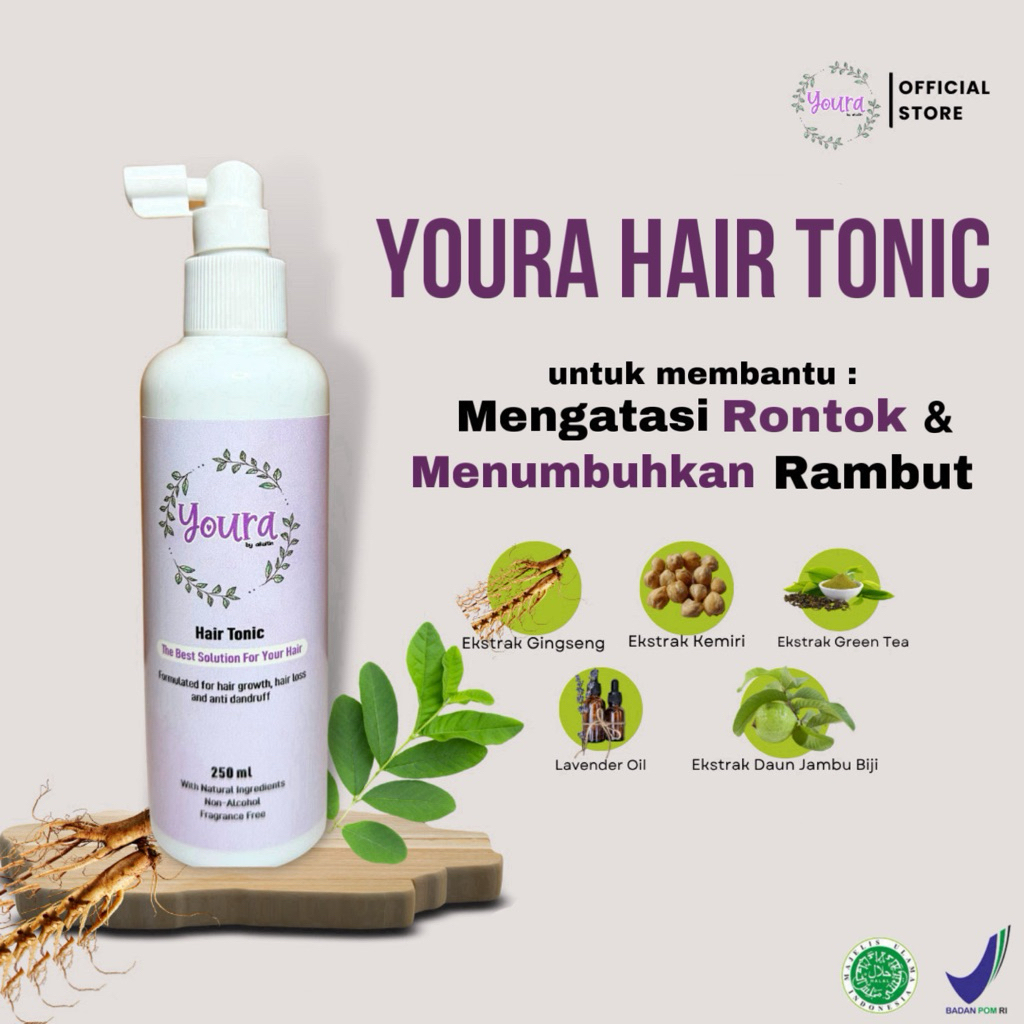 Jual Youra Hair Tonic With Ginseng - Atasi Rontok & Menumbuhkan Rambut ...