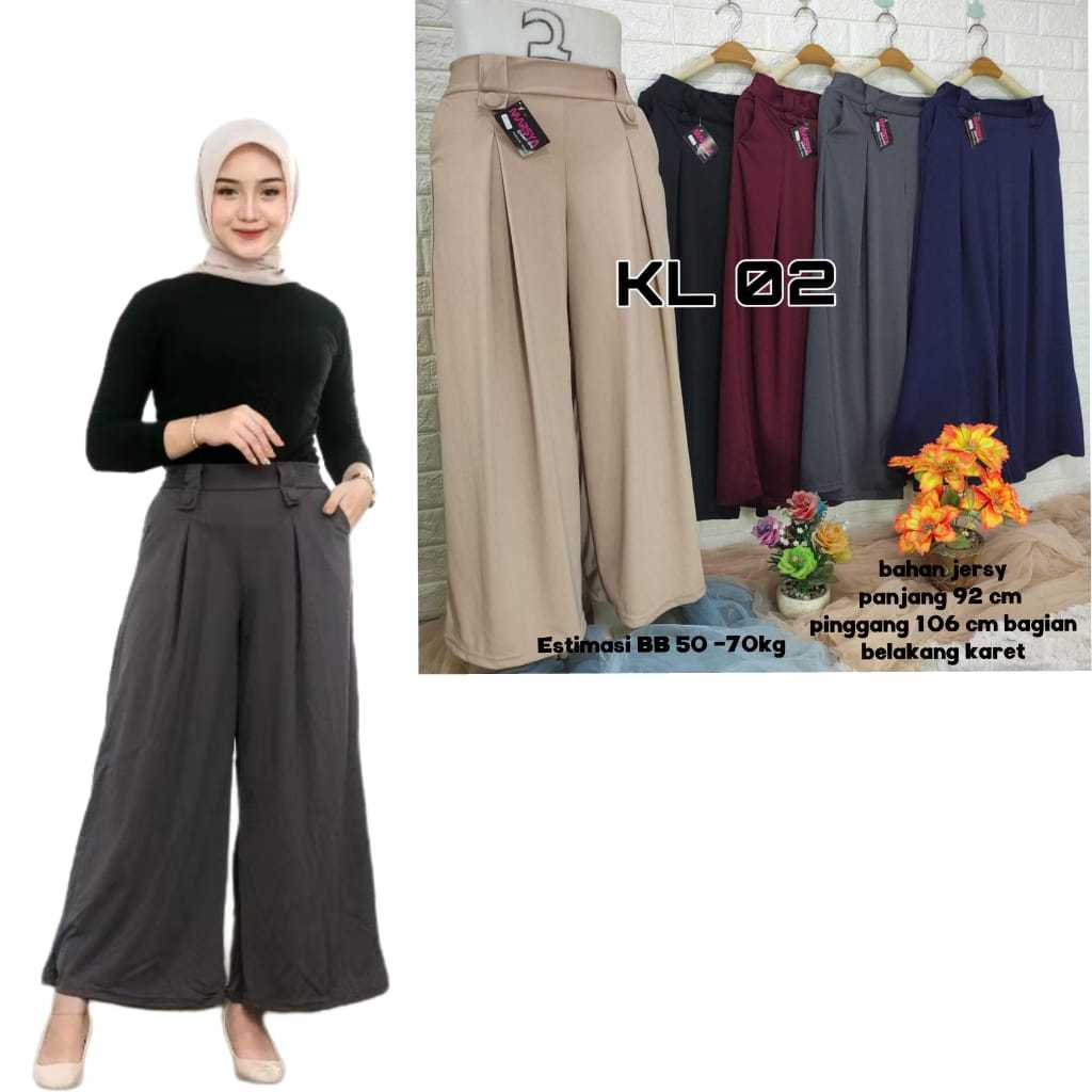 Jual new kulot panjang bahan adem dan tebal terbaru/kulot husna rempel ...