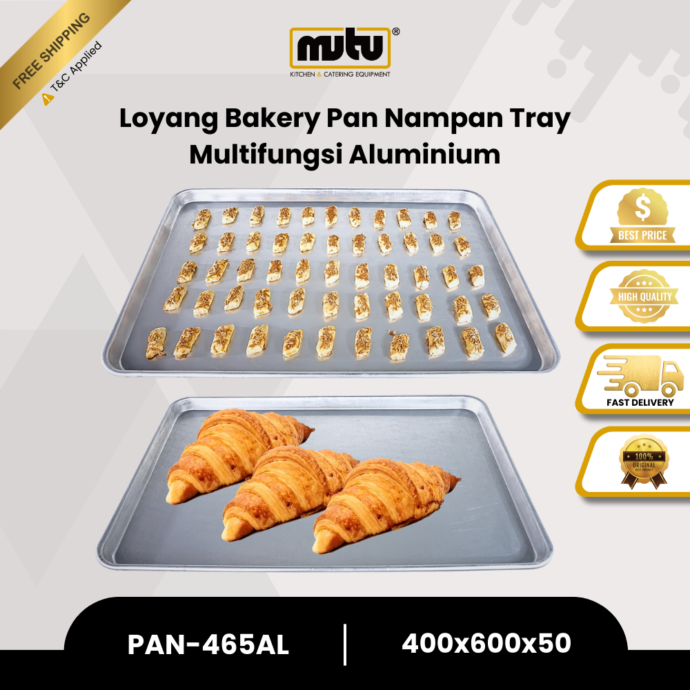 Jual MUTU Loyang Bakery Alumunium Tebal Sambung 40x60 Food Pan Bakery ...