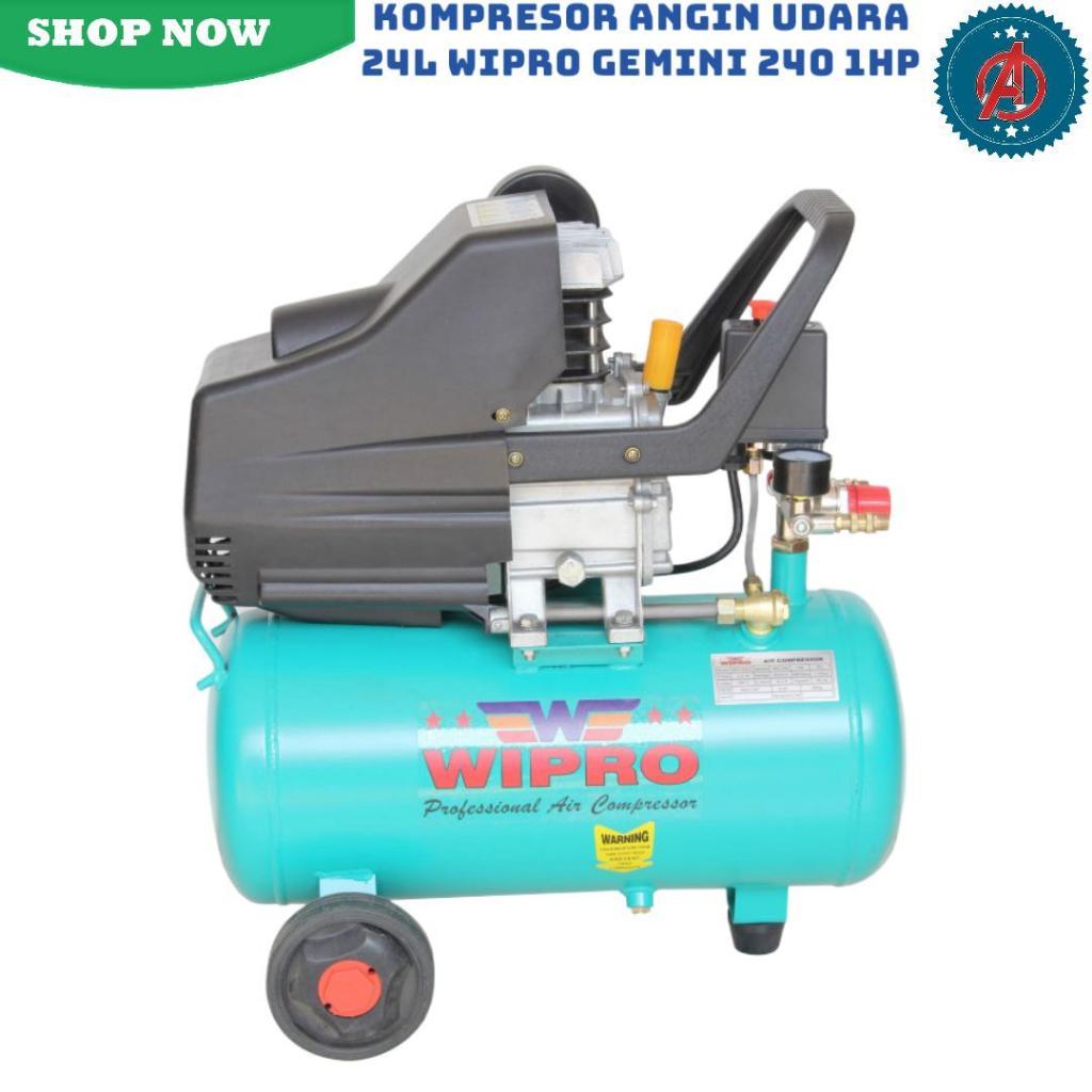 Jual Kompresor Angin Udara 24L Wipro Gemini 240 1HP / Portable Air ...