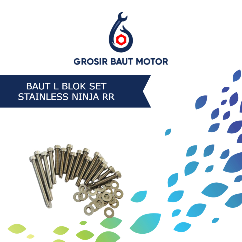 Jual Stainless L Blok Set Blok Bak Mesin Motor NINJA RR 2013 14 Pcs ...