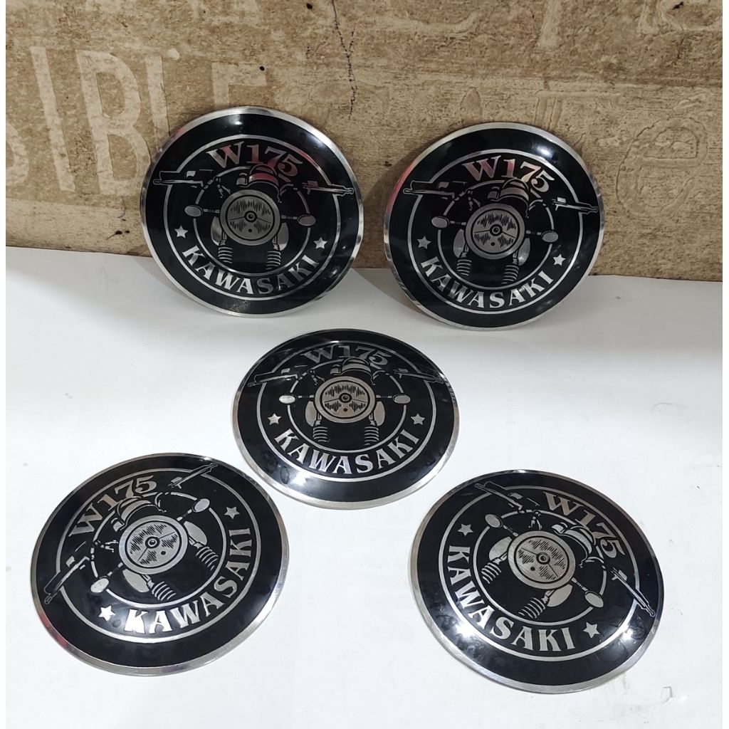 Jual Emblem Logo Aksesoris Custom Kwski W 175 Diameter 8 Cm Stainless ...