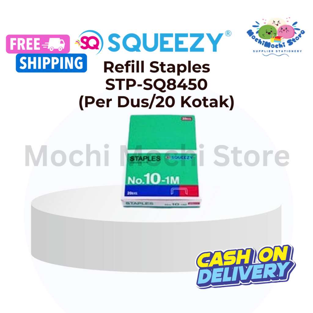 Jual PER DUS/20 BOXES Isi Staples Squeezy STP SQ8450 | Refill Staples ...