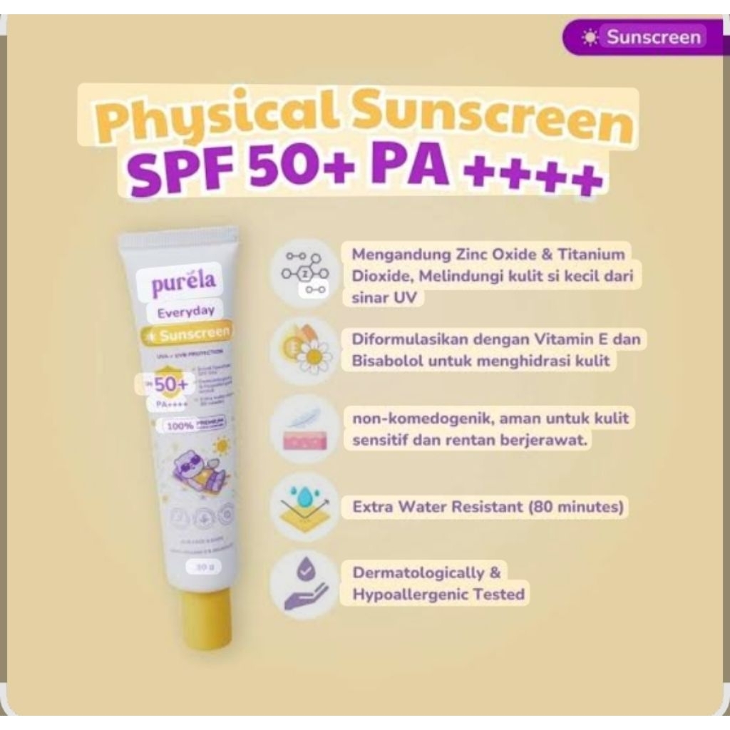 Jual Purela Sunscreen SPF 50+ PA++++ 30g | Shopee Indonesia