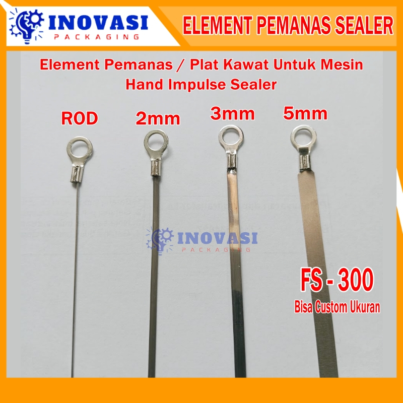 Jual Plat Kawat Pemanas Mesin Hand Impulse Sealer FS-300 Lebar 2mm 3mm ...