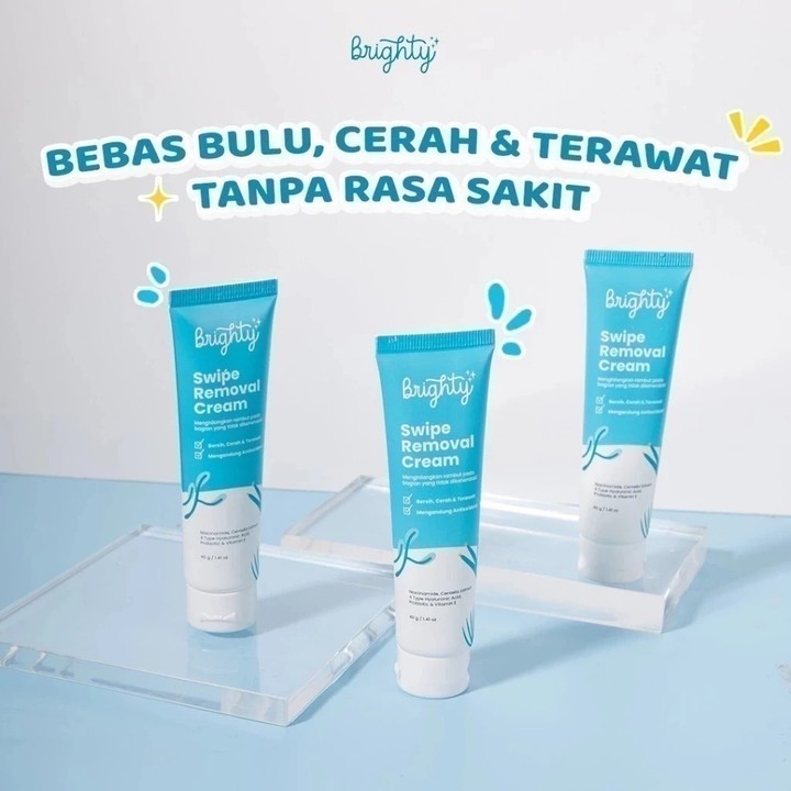 Brighty Swipe Removal Cream Waxing Ketiak | Perontok Bulu Permanen Penghilang Bu