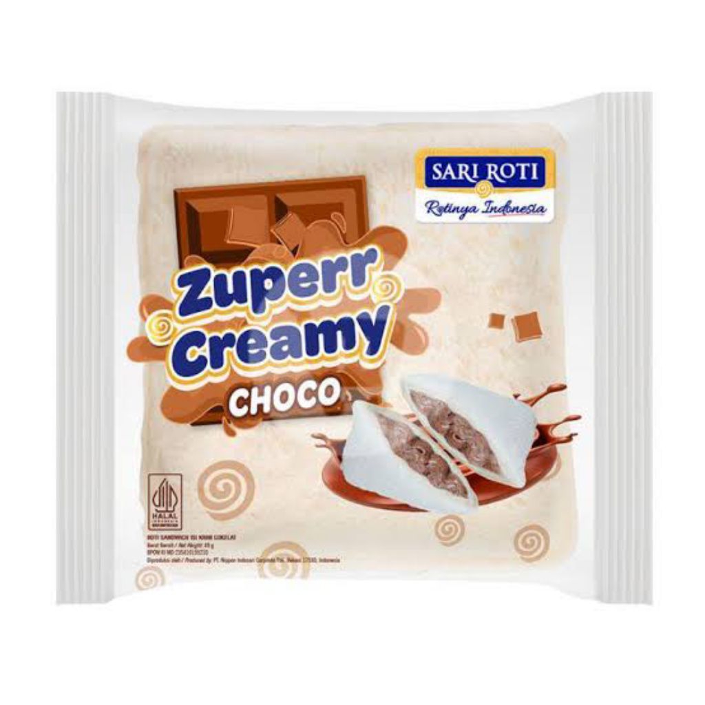 Jual Sari Roti Zuperr Creamy Sandwich Rasa Coklat, Keju, dan Strawberry ...