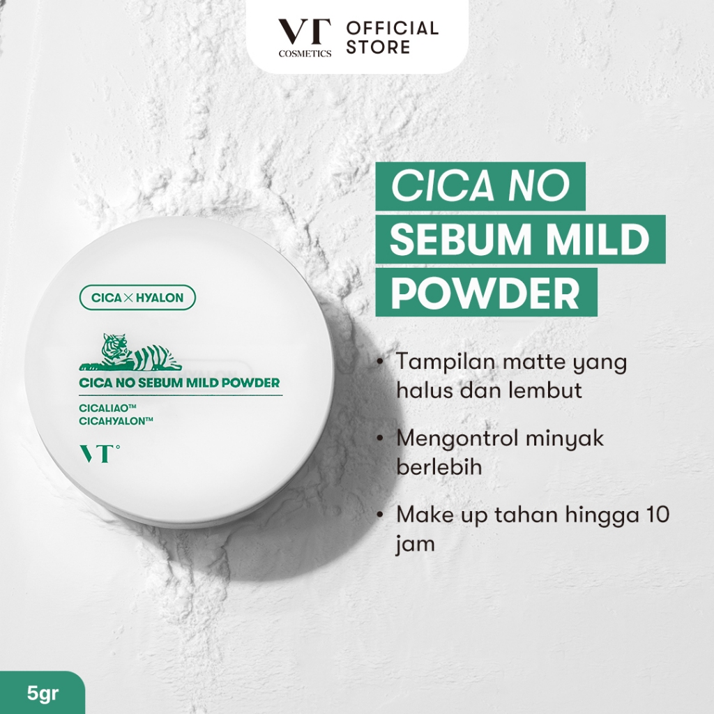 Jual VT Cosmetics Cica No Sebum Mild Powder 5g | Shopee Indonesia