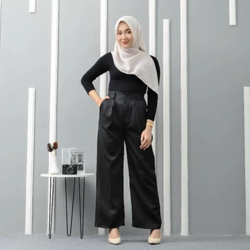 ARLINSHA Celana Kulot Wanita Loose Pants Trousers Celana Kerja Anti Kusut Cocok Untuk Semua