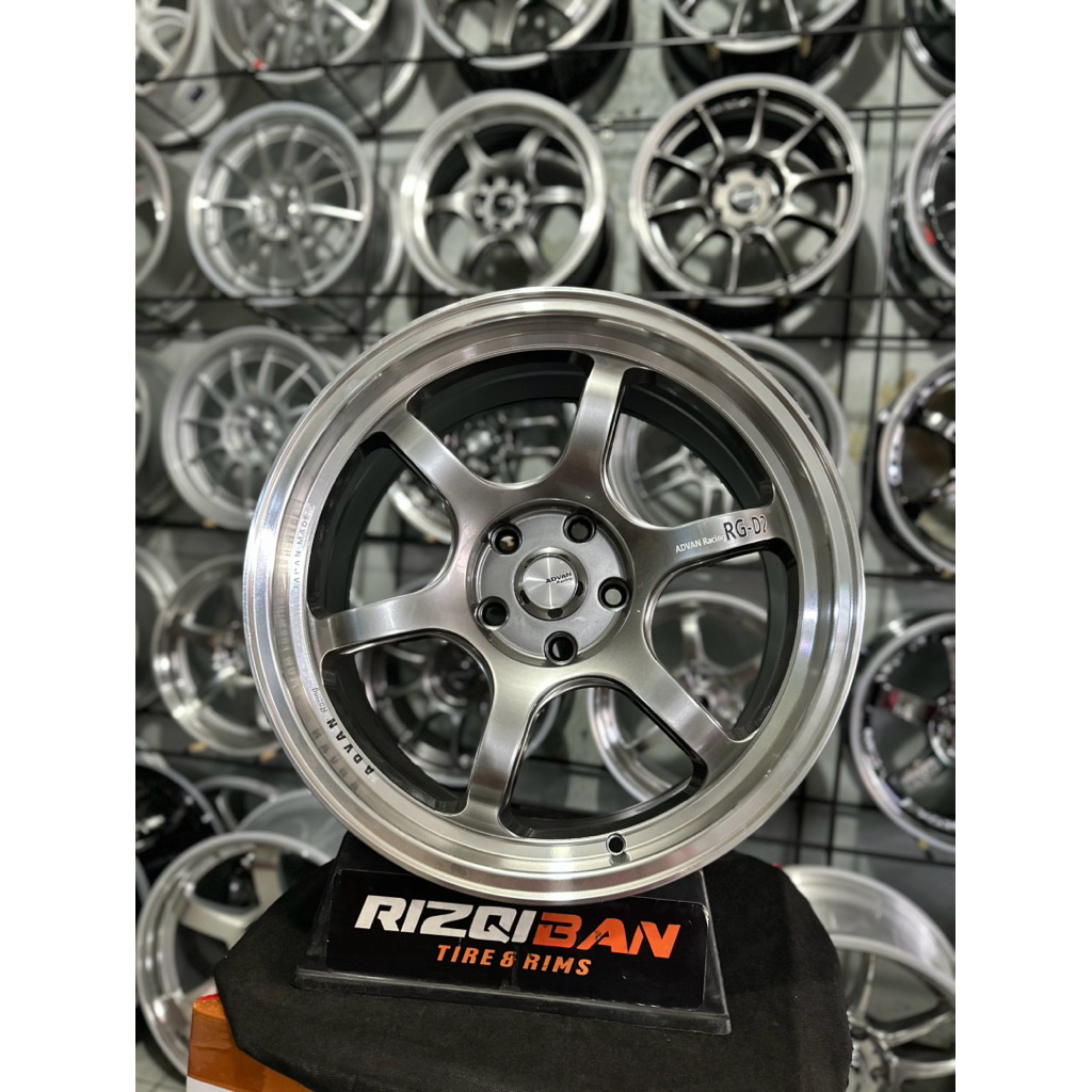 Jual velg advan rg d2 r18 hyper black lip polish pcd 5x114 lebar 8,5 ...