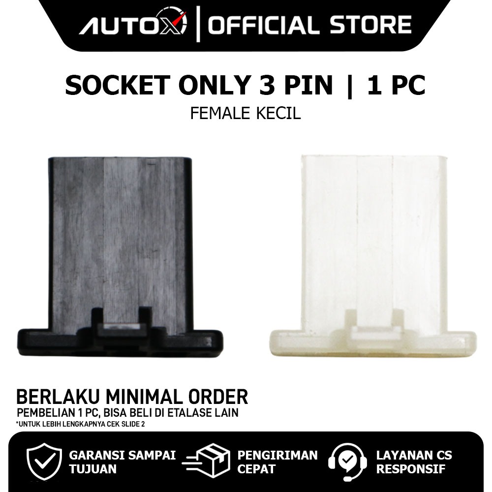 Jual Socket Only Female 3 Pin Kecil Mini 110 Hanya Soket Konektor ...